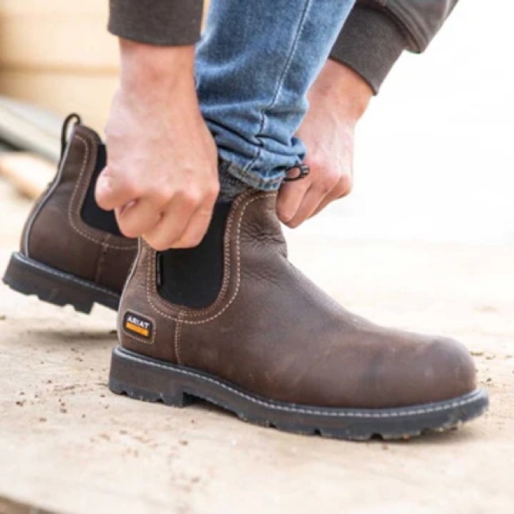MAKE AN OFFER - ARIAT Groundbreaker Steel Toe Chelsea Work Boots